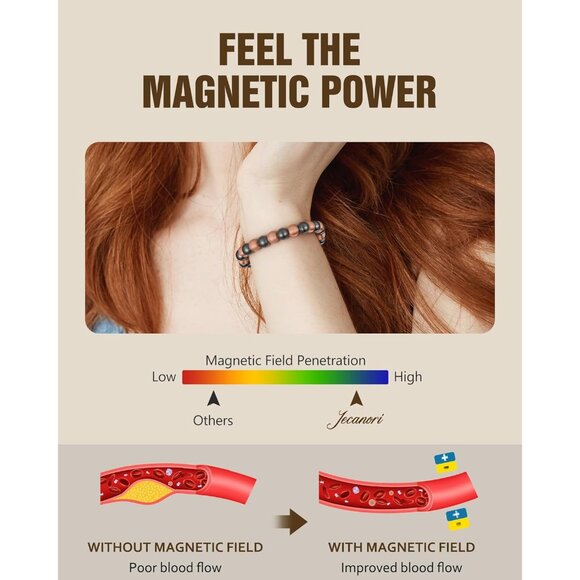 Stylish 99.99% Copper Magnetic Bracelet with Elegant Pouch - Wellness Gift - Picture 4 of 6